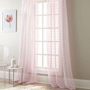 Pink Pom Pom curtains
